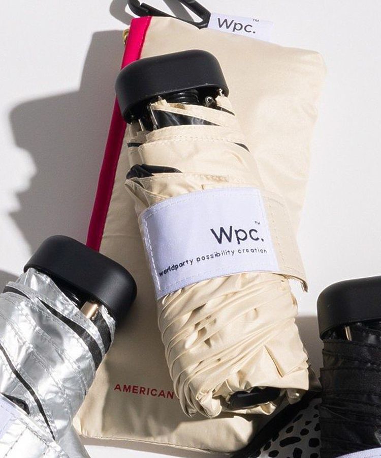 AMERICAN HOLIC「【AH&times;Wpc.】ポーチ付き折りたたみ傘」|傘|Beige