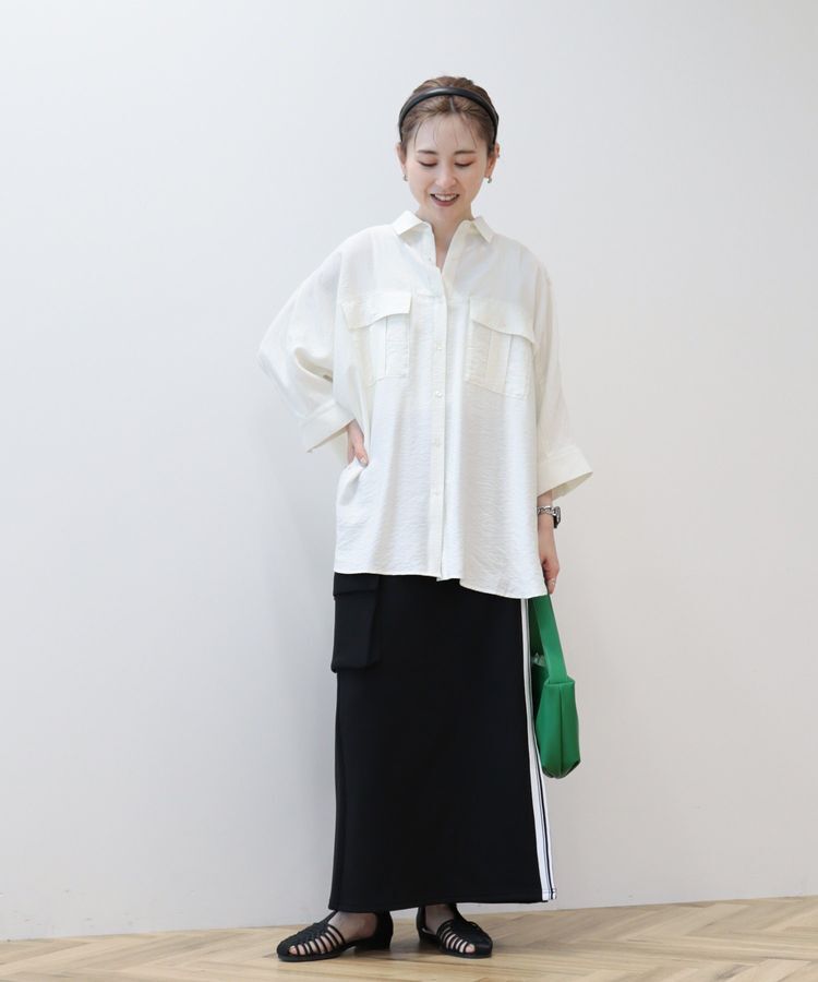 AMERICAN HOLIC「【WEB限定】接触冷感Wポケットシャツチュニック」|シャツ・ブラウス|