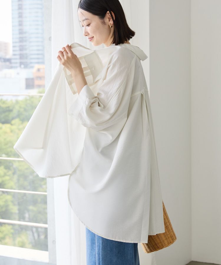 AMERICAN HOLIC「【WEB限定】接触冷感Wポケットシャツチュニック」|シャツ・ブラウス|