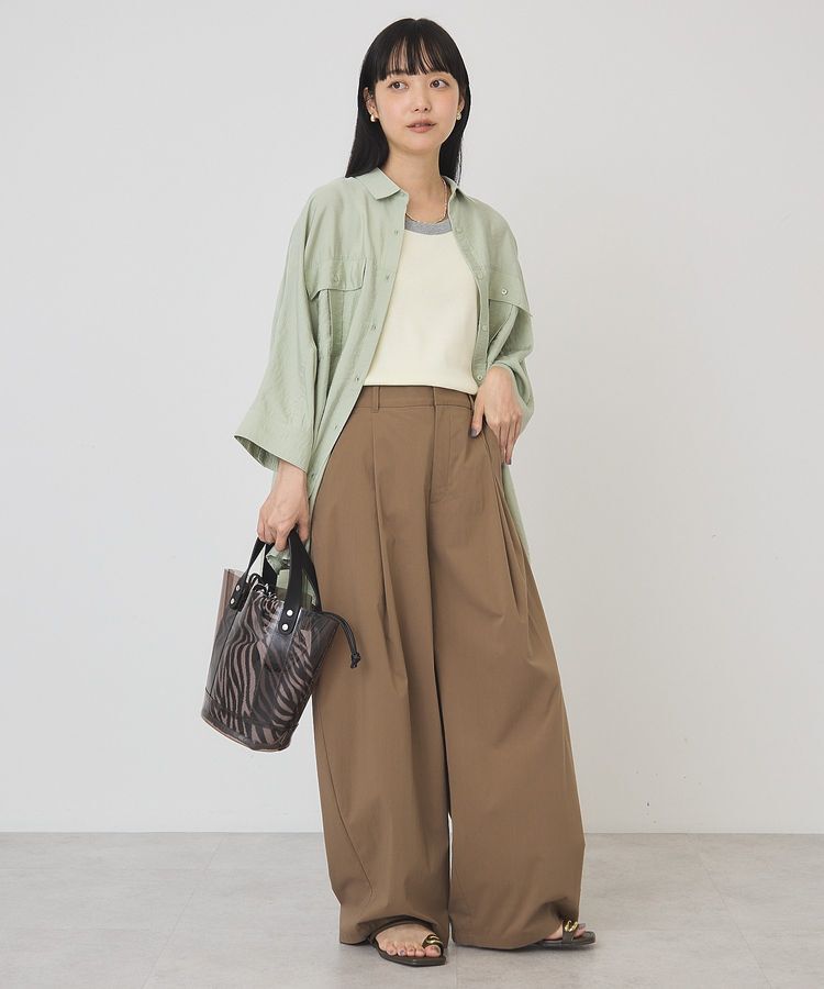 AMERICAN HOLIC「【WEB限定】接触冷感Wポケットシャツチュニック」|シャツ・ブラウス|