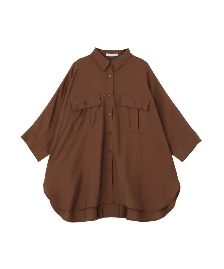 AMERICAN HOLIC「【WEB限定】接触冷感Wポケットシャツチュニック」|シャツ・ブラウス|
