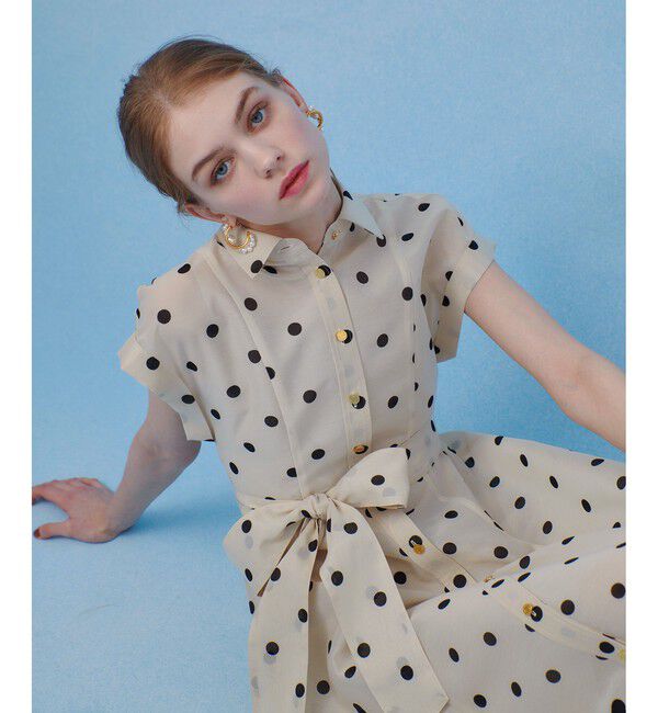 LOULOU WILLOUGHBY「◇オーガンドットワンピース」|ワンピース|ホワイト系