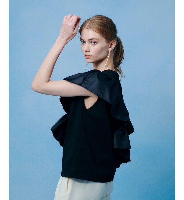 LOULOU WILLOUGHBY「スパイラルフリルＴシャツ」|Tシャツ・カットソー|