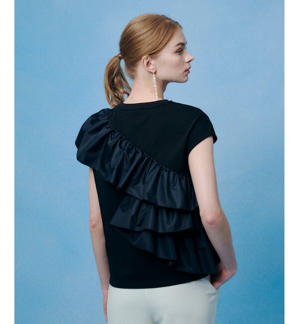 LOULOU WILLOUGHBY「スパイラルフリルＴシャツ」|Tシャツ・カットソー|