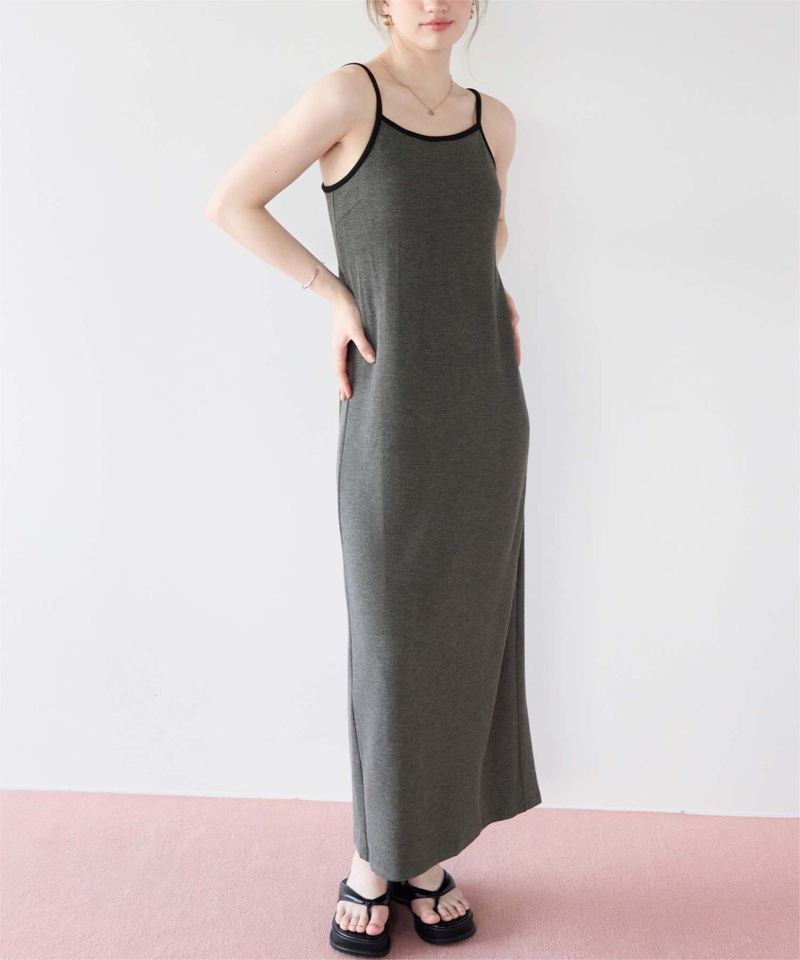 SEA DRESS「カップ付キャミソールワンピース/ラッシュガード」|その他|杢グレー