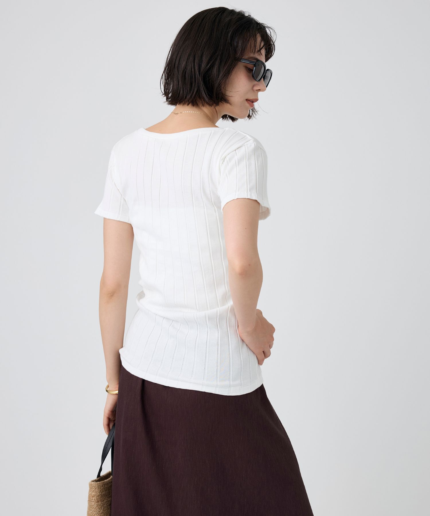  「【YOUNG＆OLSEN】＜別注＞2WAYリブTEE」|Tシャツ・カットソー|