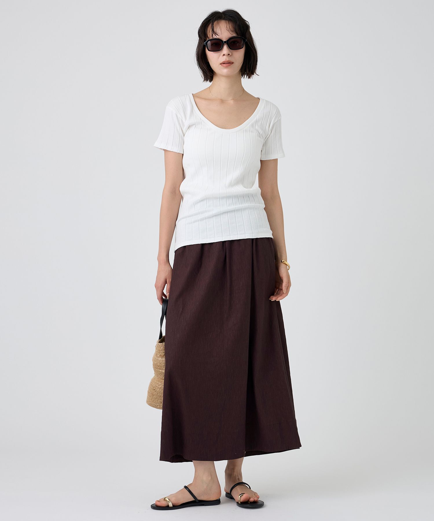  「【YOUNG＆OLSEN】＜別注＞2WAYリブTEE」|Tシャツ・カットソー|
