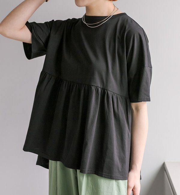  「《リバイバル》【WEB限定/Du noir】バックリボンペプラムTシャツ」|シャツ・ブラウス|