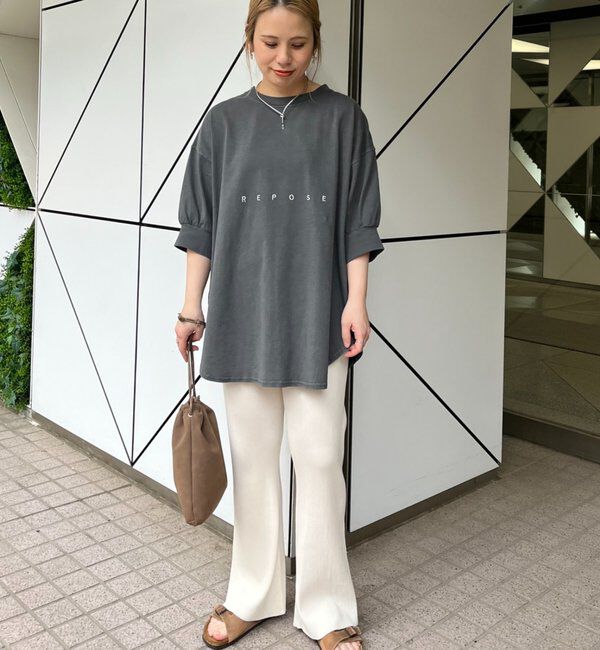 「【＠yns628企画】ロゴ刺繍&times;プリント チュニックTシャツ」|Tシャツ・カットソー|