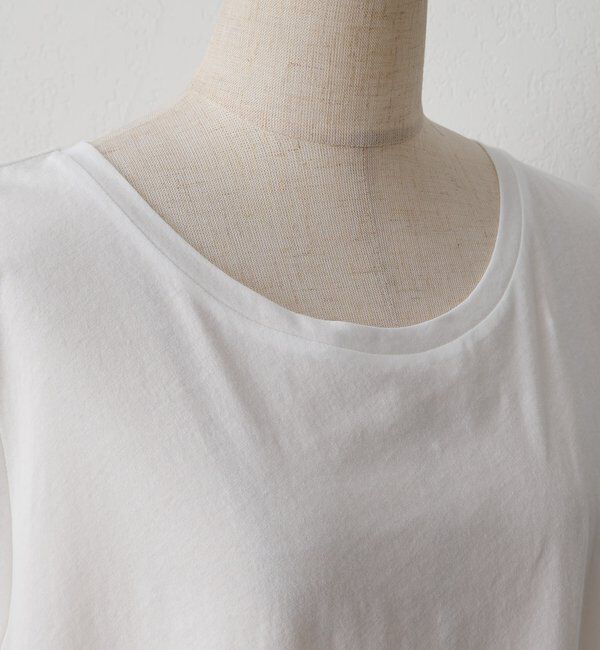  「レースヘムノースリーブカットソー」|Tシャツ・カットソー|