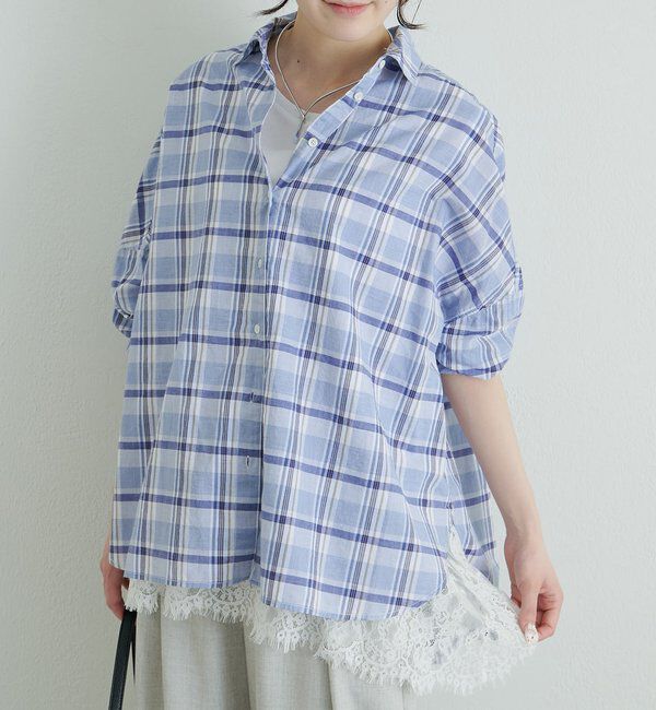  「レースヘムノースリーブカットソー」|Tシャツ・カットソー|