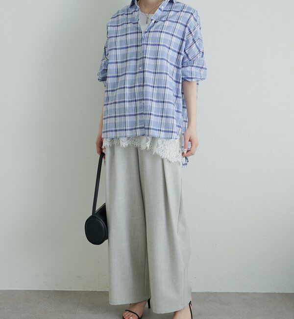  「レースヘムノースリーブカットソー」|Tシャツ・カットソー|