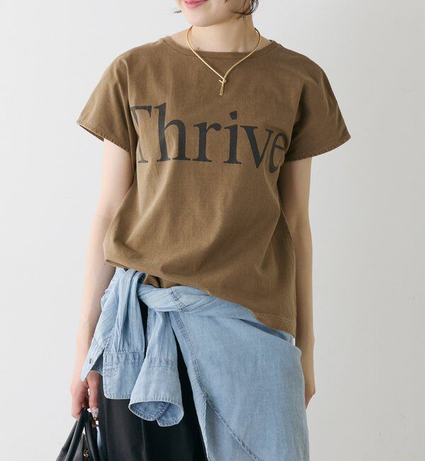  「オーガニックコットンフレンチスリーブThrive T」|Tシャツ・カットソー|