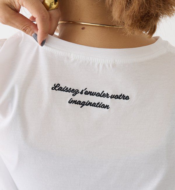  「シルケットロゴプリント&times;刺繍Tシャツ」|Tシャツ・カットソー|