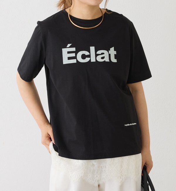  「シルケットロゴプリント&times;刺繍Tシャツ」|Tシャツ・カットソー|