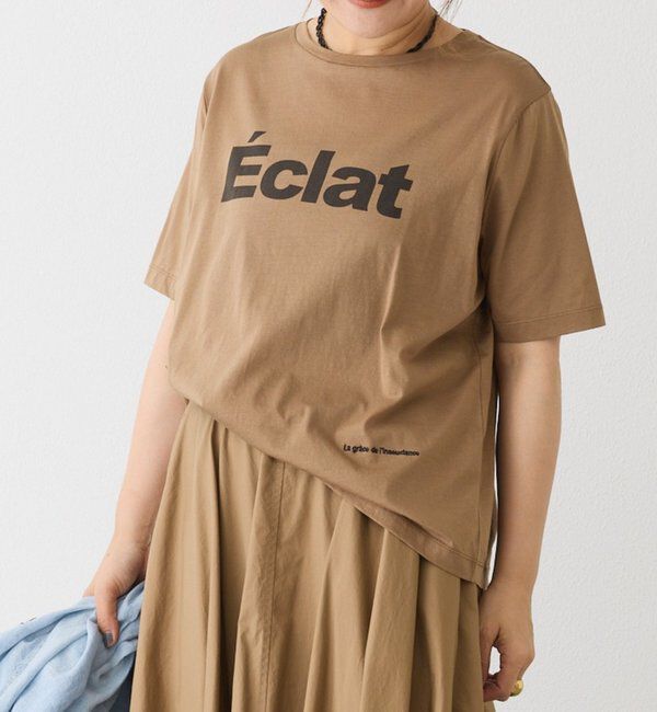 「シルケットロゴプリント&times;刺繍Tシャツ」|Tシャツ・カットソー|