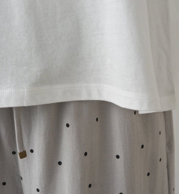  「【セットアップ対応】ドット柄ビスチェ+Tシャツセット」|キャミソール|