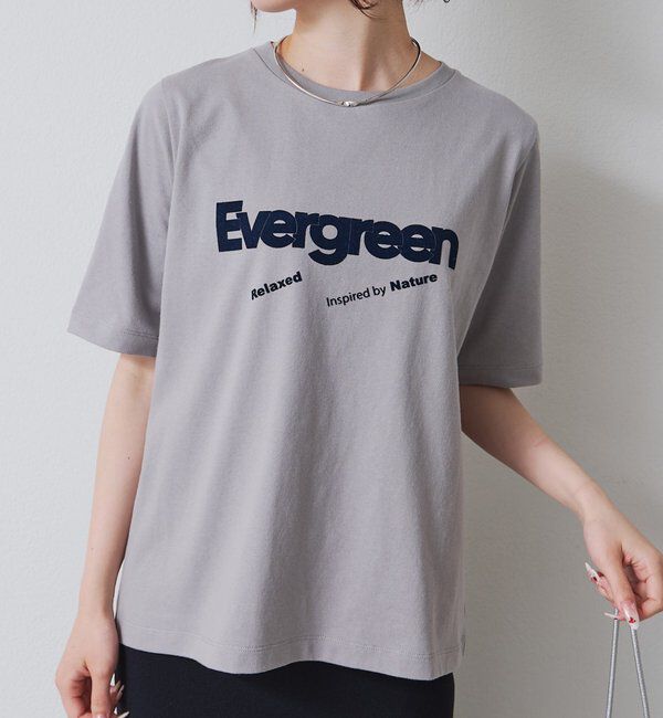  「フロッキープリントTシャツ」|Tシャツ・カットソー|グレー