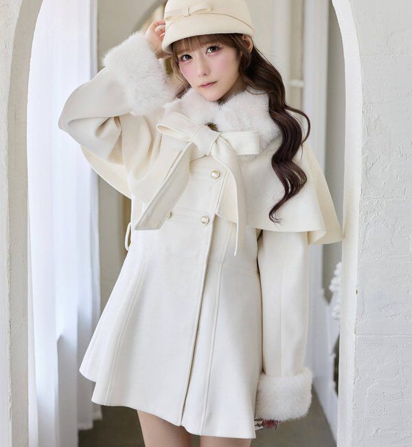  「【Premium order】マルチwayファー襟ケープコート」|その他|