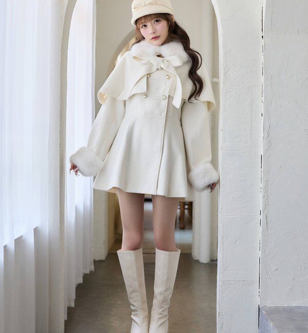  「【Premium order】マルチwayファー襟ケープコート」|その他|