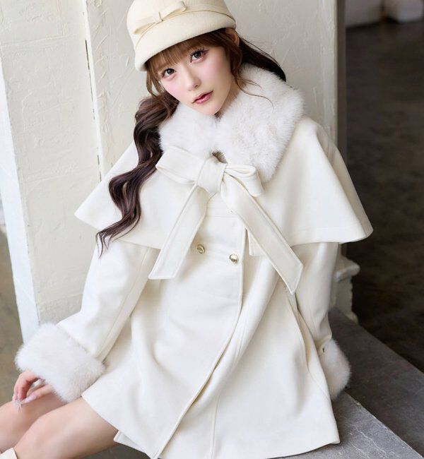  「【Premium order】マルチwayファー襟ケープコート」|その他|