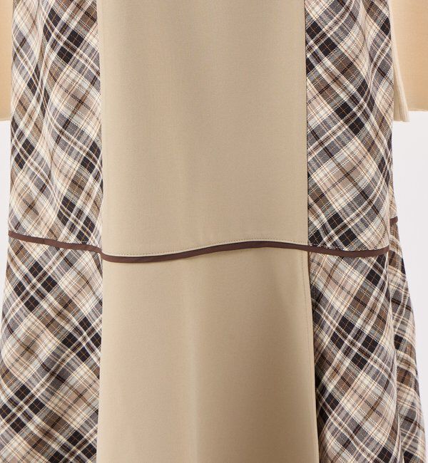  「【SMサイズ展開】アンサンブルチェックワンピース」|ワンピース|
