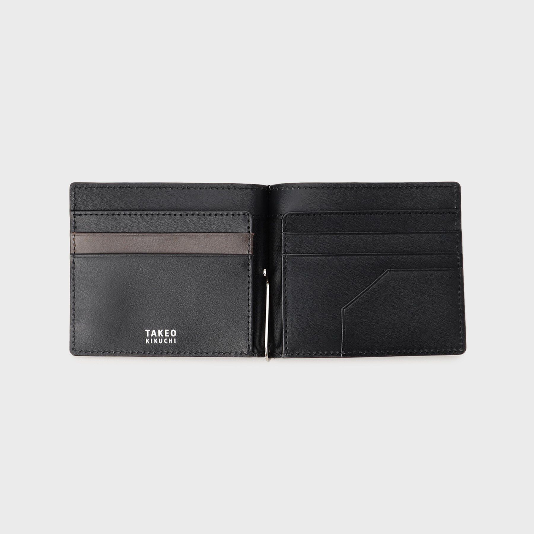 TAKEO KIKUCHI「【NEW レザーリップルシリーズ】マネークリップ付 サプレス ウォレット」|財布|