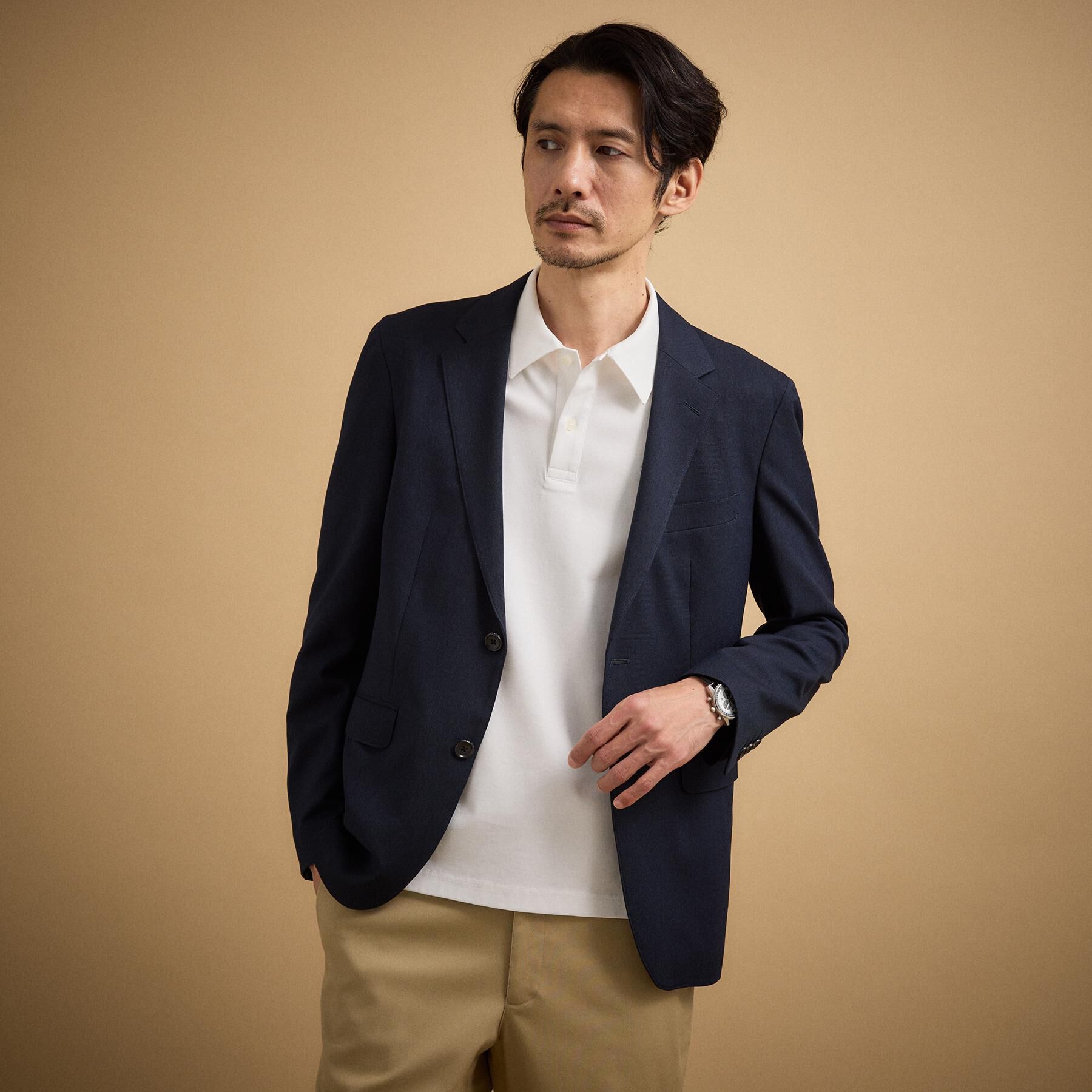 TAKEO KIKUCHI「【接触冷感】アイスクリアコットン ワンポイント ポロシャツ」|ポロシャツ|