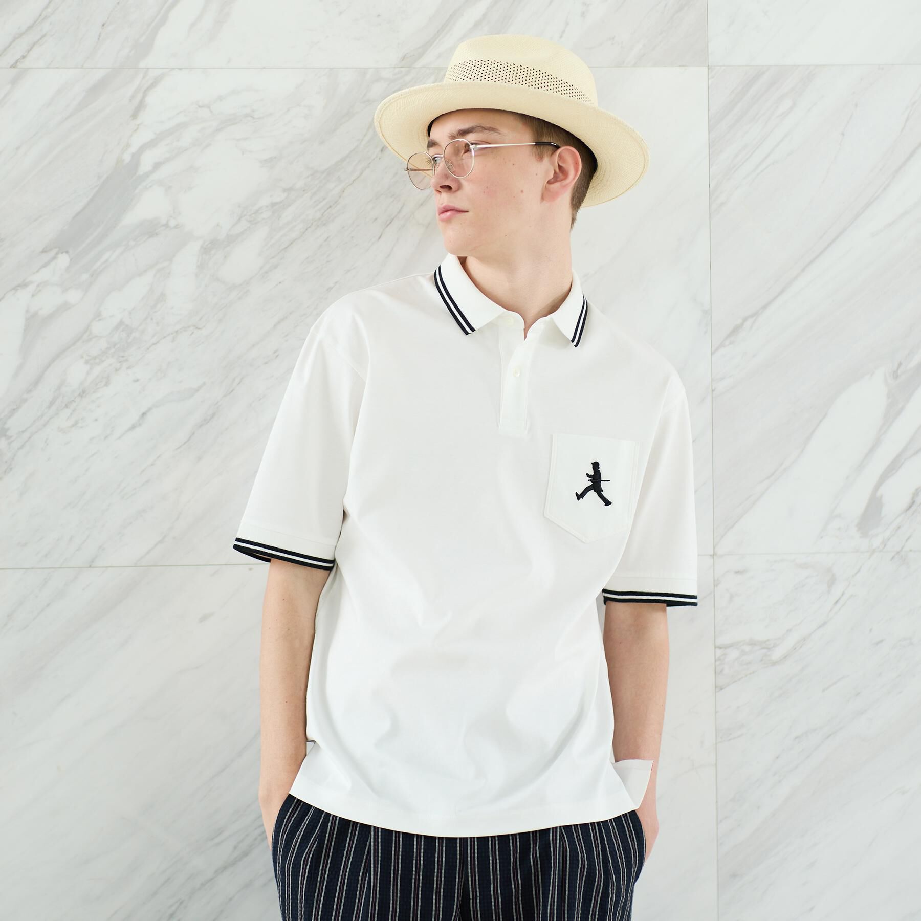 TAKEO KIKUCHI「【BOWLER HAT LABEL】アイスクリアコットン ボーラーハットウォーカー ポロシャツ」|ポロシャツ|