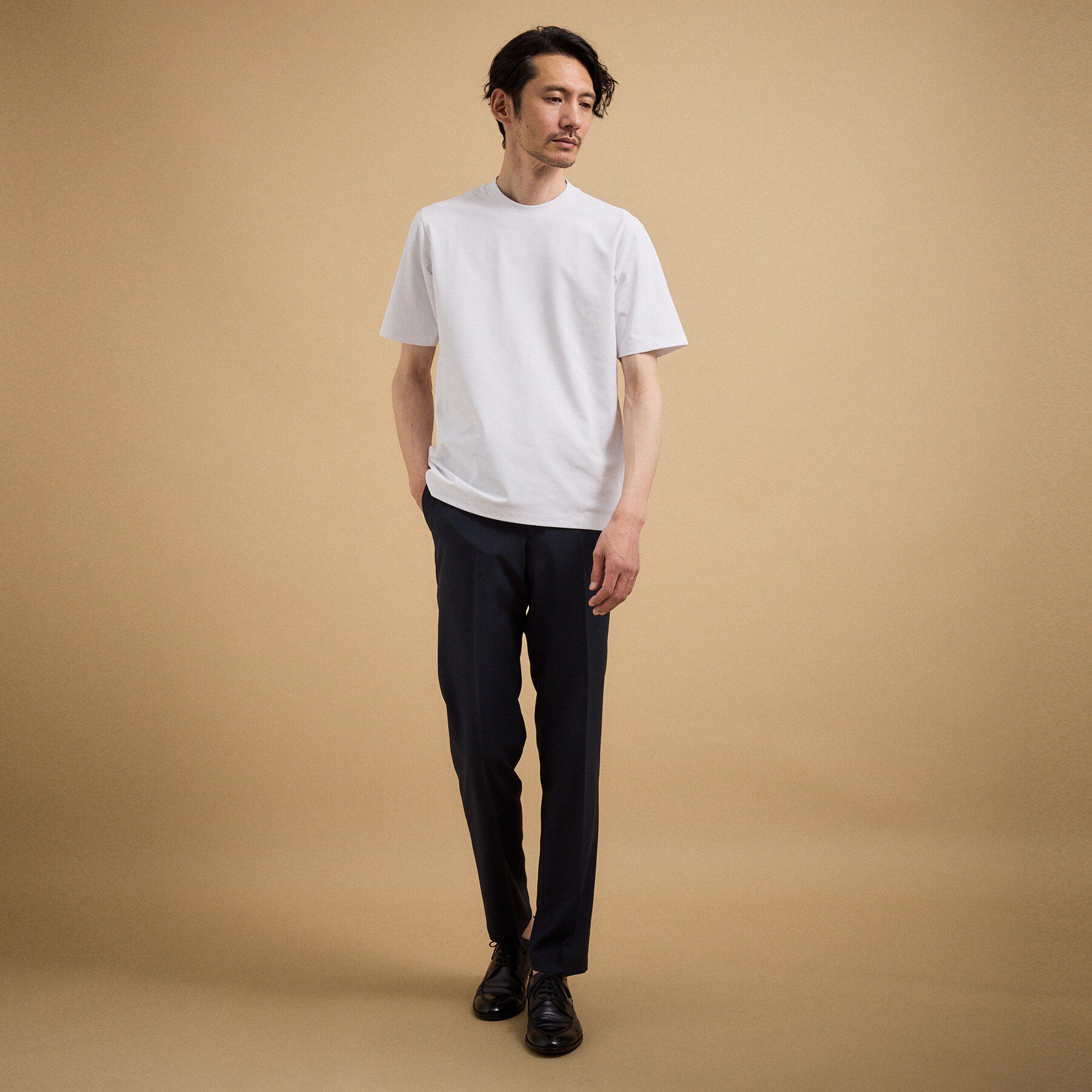 TAKEO KIKUCHI「【汗染み軽減/接触冷感】テーラード Tシャツ」|Tシャツ・カットソー|