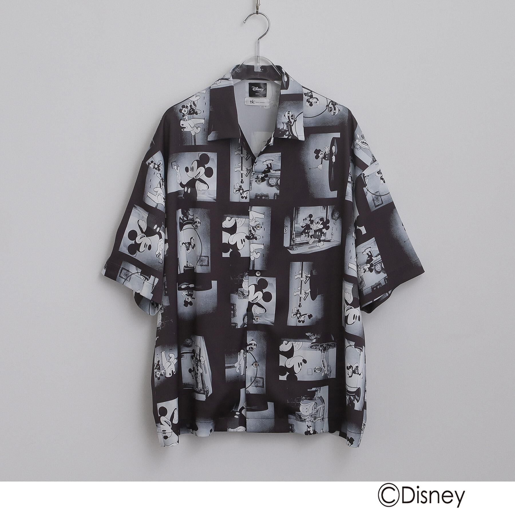 tk.TAKEO KIKUCHI「Disney capsule collection 総柄シャツ」|シャツ・ブラウス|ブラック(019)