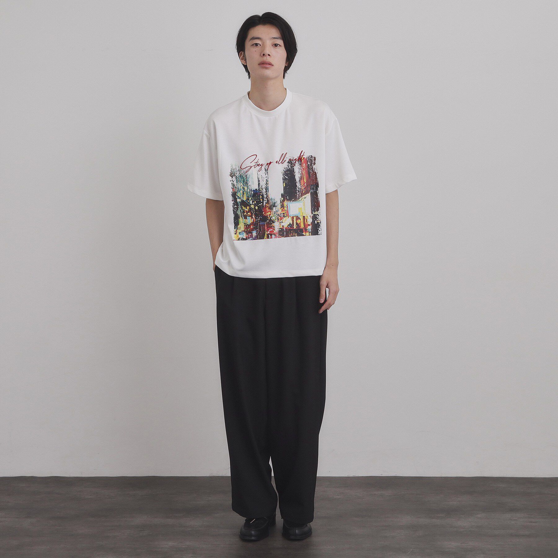 tk.TAKEO KIKUCHI「ブラシ刺繍半袖Ｔシャツ」|Tシャツ・カットソー|