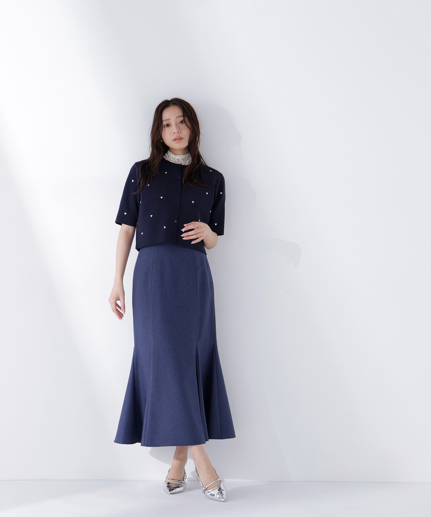  「ヘム切替マーメイドスカート」|スカート|