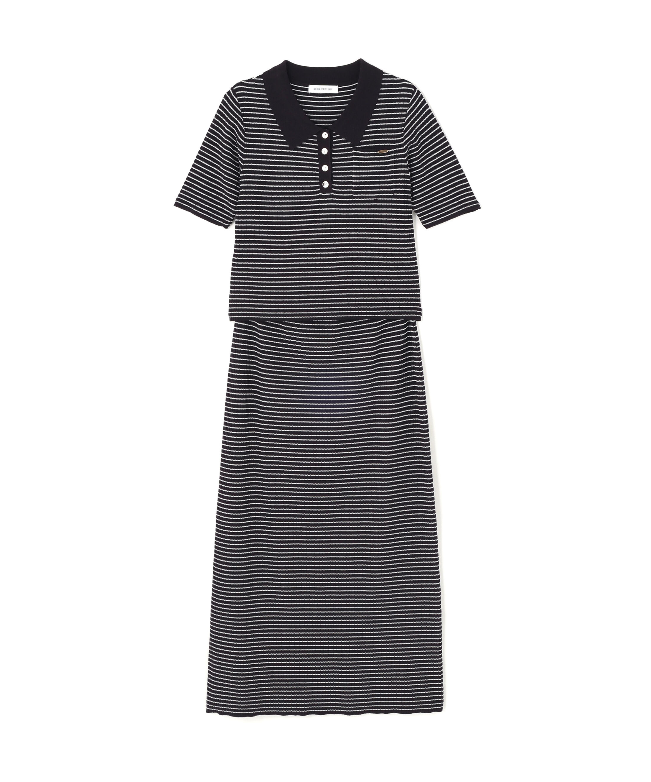  「ボーダーニットセットアップ」|ワンピース|