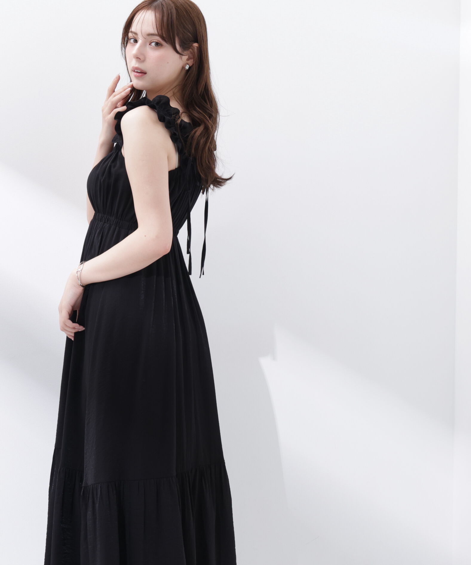 PROPORTION BODY DRESSING「＜EDIT COLOGNE＞フリルショルダーティアードワンピース」|ワンピース|