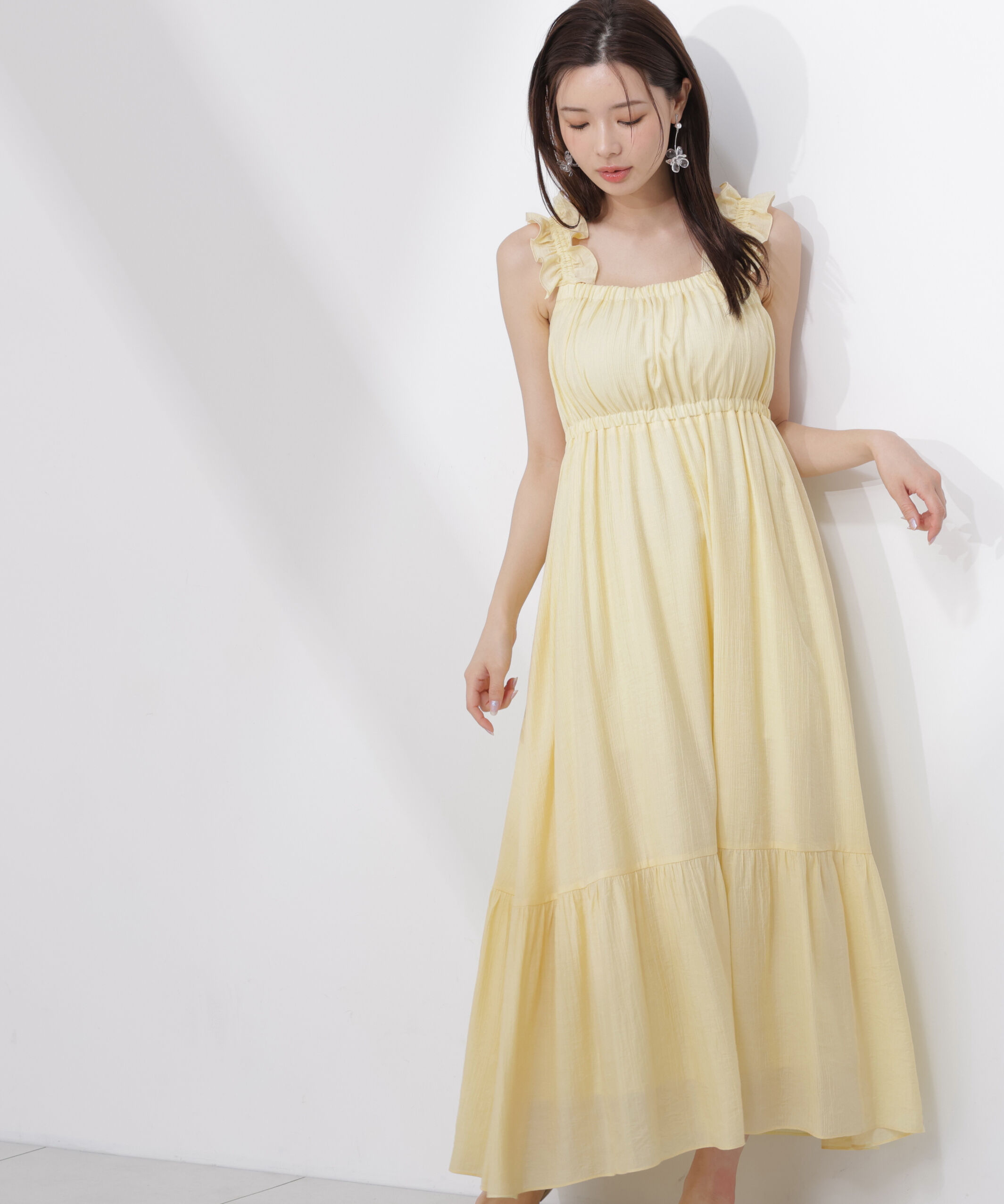 PROPORTION BODY DRESSING「＜EDIT COLOGNE＞フリルショルダーティアードワンピース」|ワンピース|