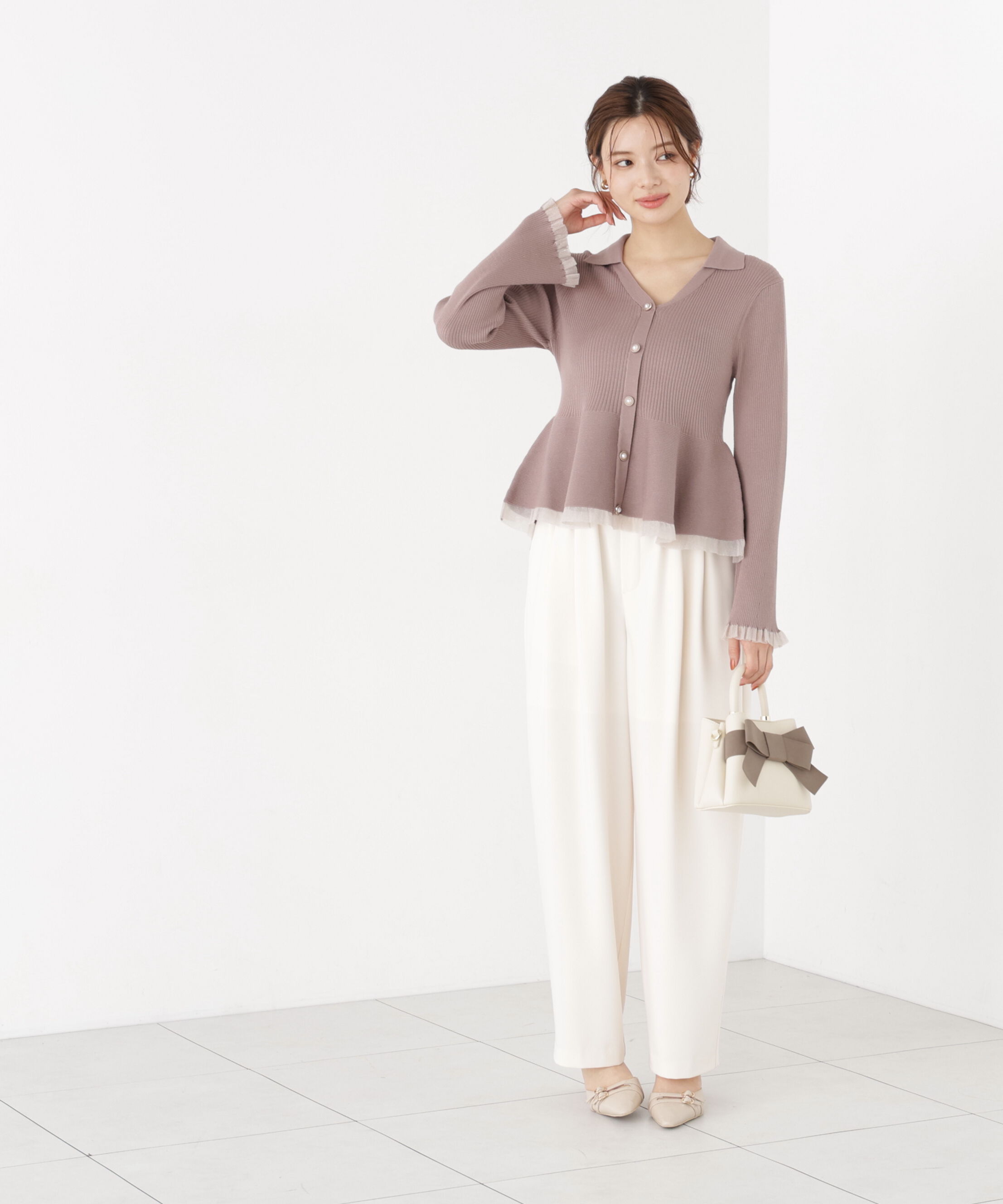 PROPORTION BODY DRESSING「＜a/mie＞ベルト付き2タックワイドパンツ」|その他|
