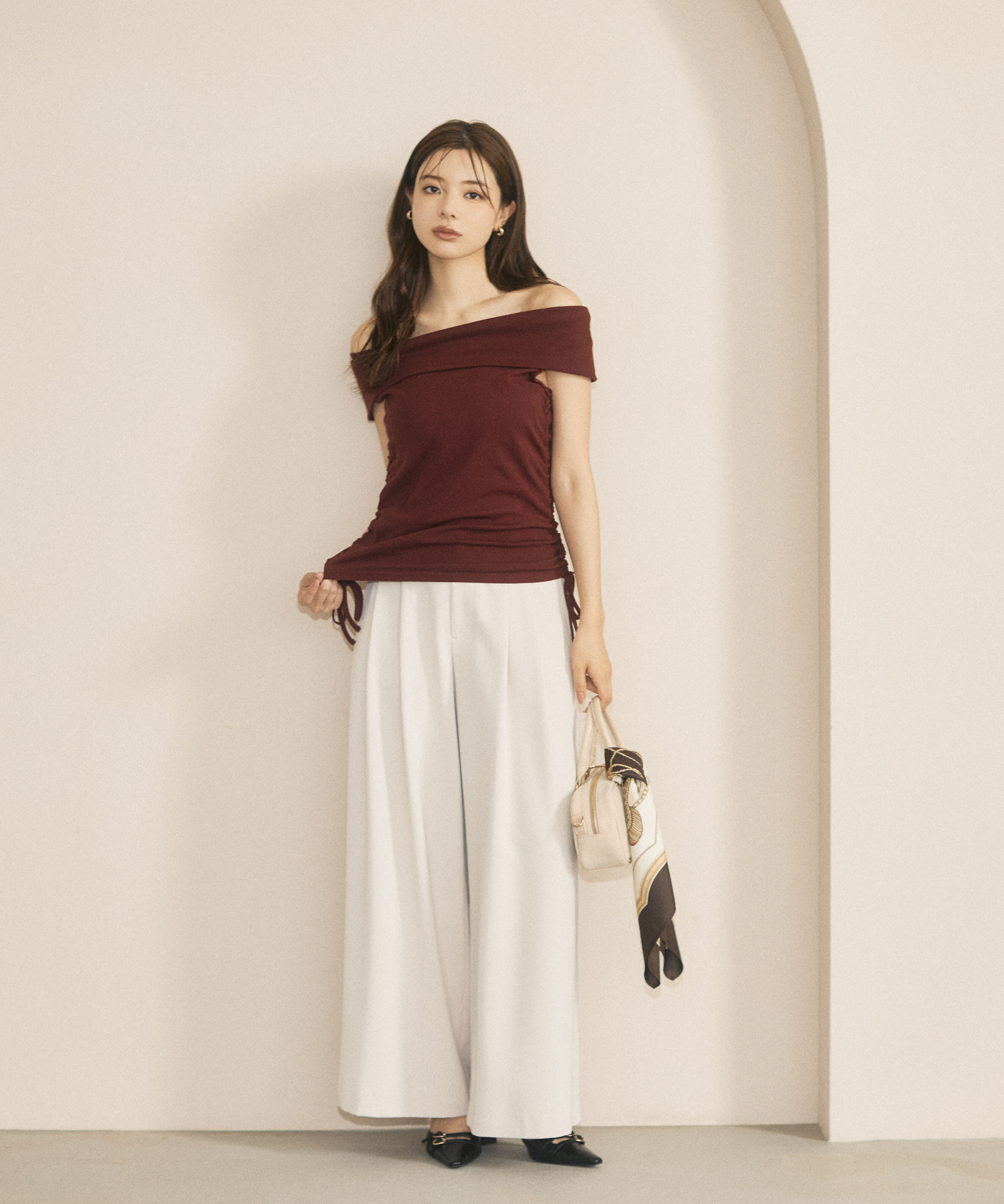 PROPORTION BODY DRESSING「＜a/mie＞ベルト付き2タックワイドパンツ」|その他|