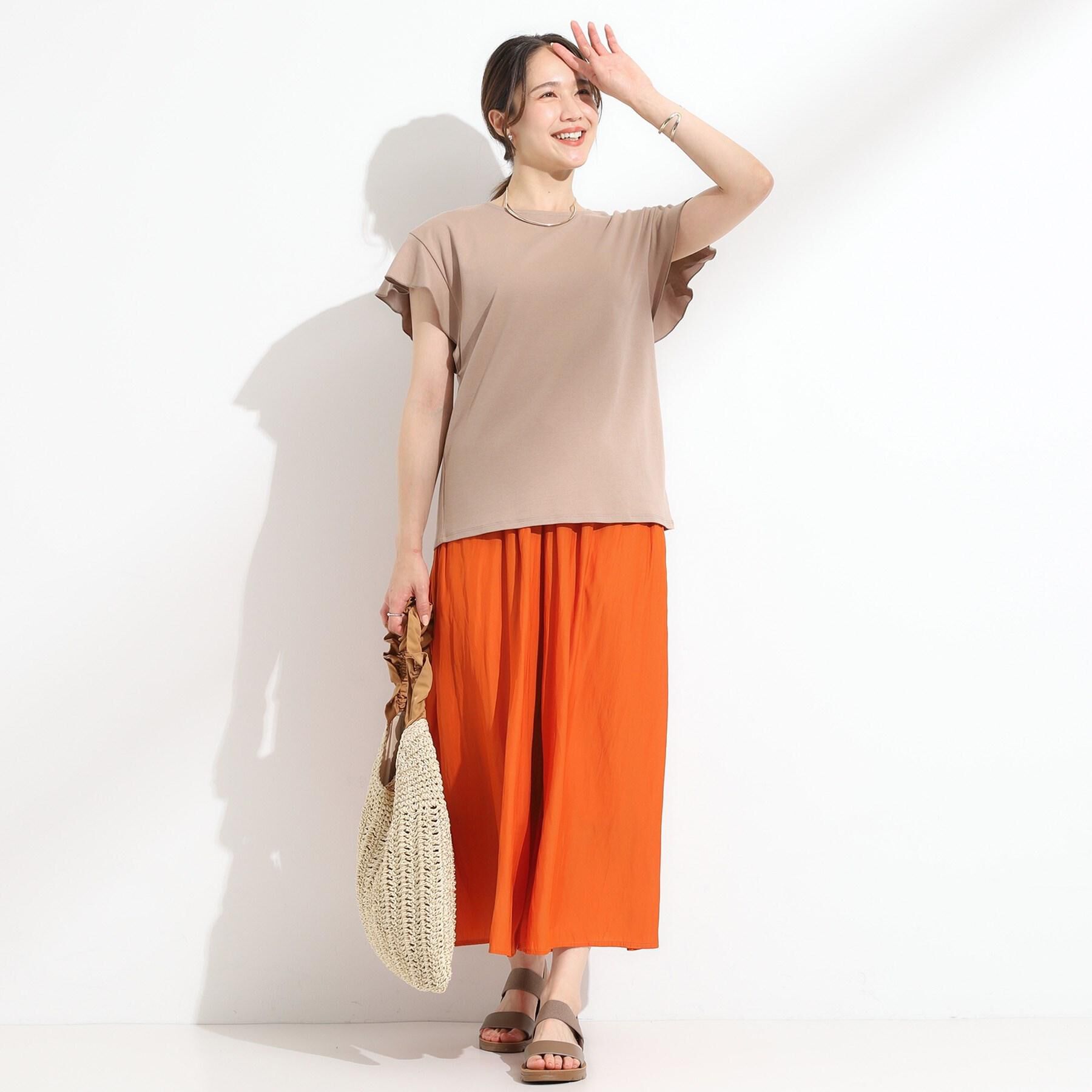 SHOO･LA･RUE「【S-LL/裏地ひんやり】スカート見えで上品に マットサテンスカーチョ」|その他|