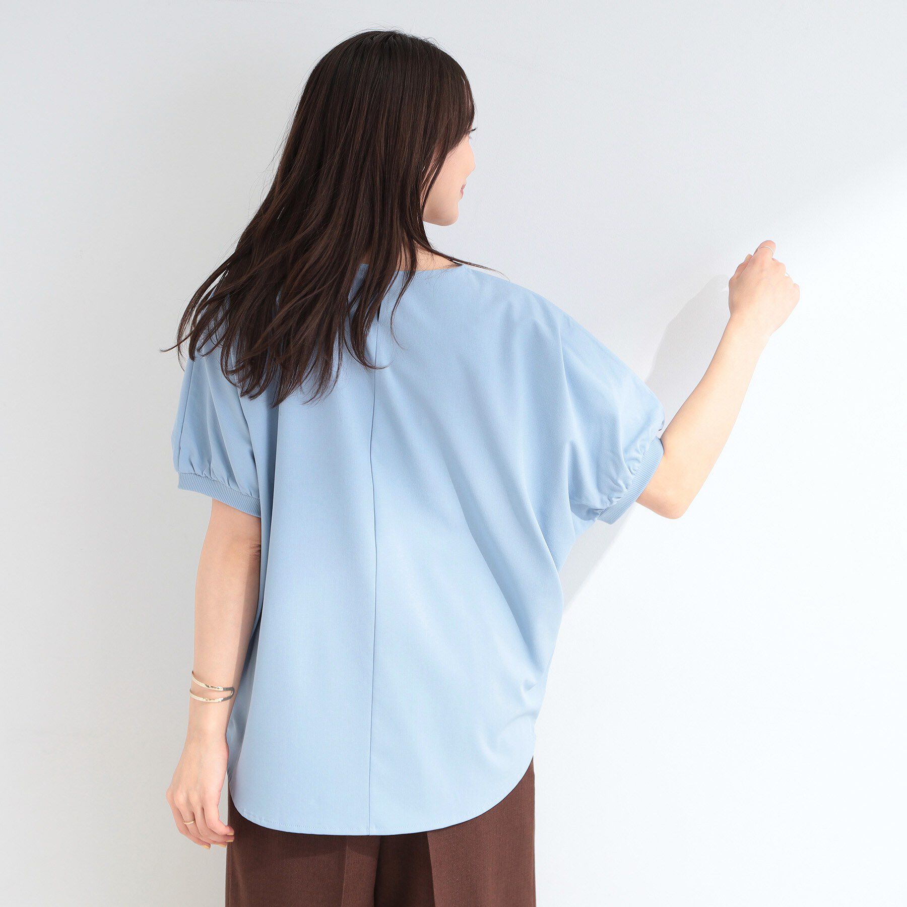 SHOO･LA･RUE「【ひんやり/洗濯後しわになりにくい】インせず着られる さらっとタッチのドルマンブラウス」|シャツ・ブラウス|