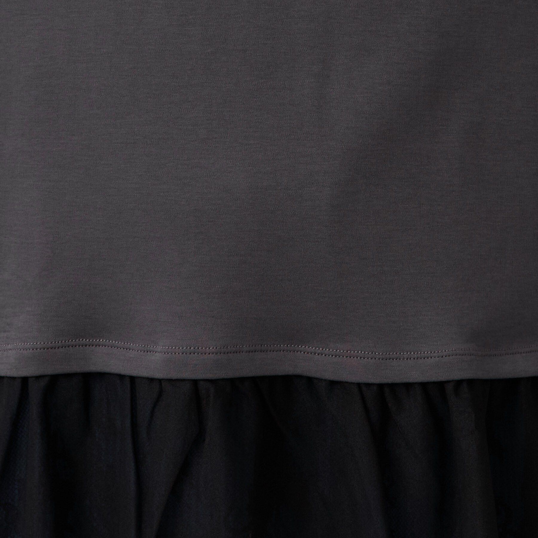 SHOO･LA･RUE「【ひんやり/UV/抗菌防臭/S-LL】1枚でサマ見え 裾レースTシャツ」|Tシャツ・カットソー|