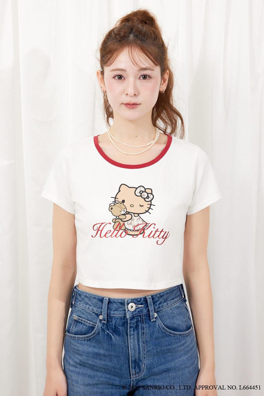 rienda「グリッターロゴミニTシャツ」|Tシャツ・カットソー|