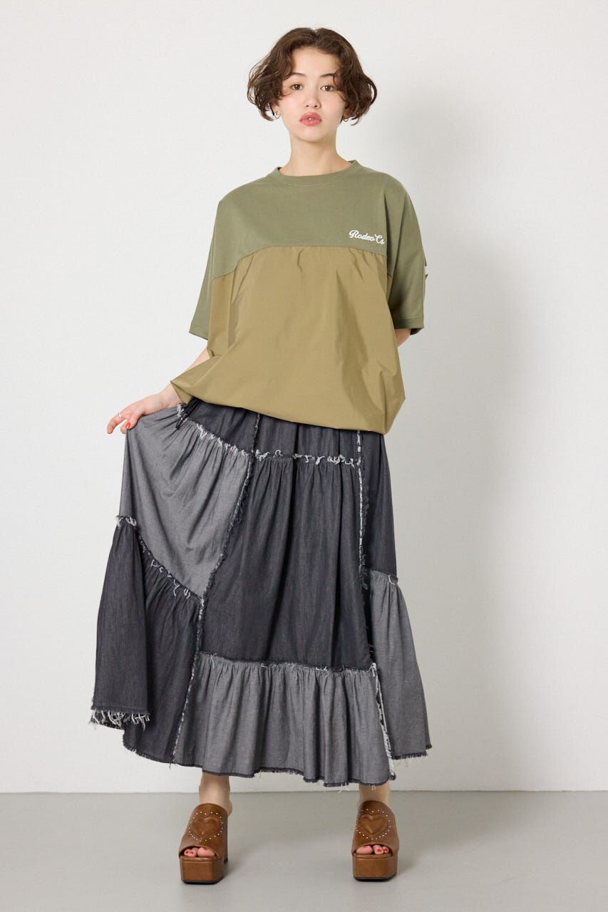 RODEO CROWNS「切替ロゴビッグトップス」|Tシャツ・カットソー|