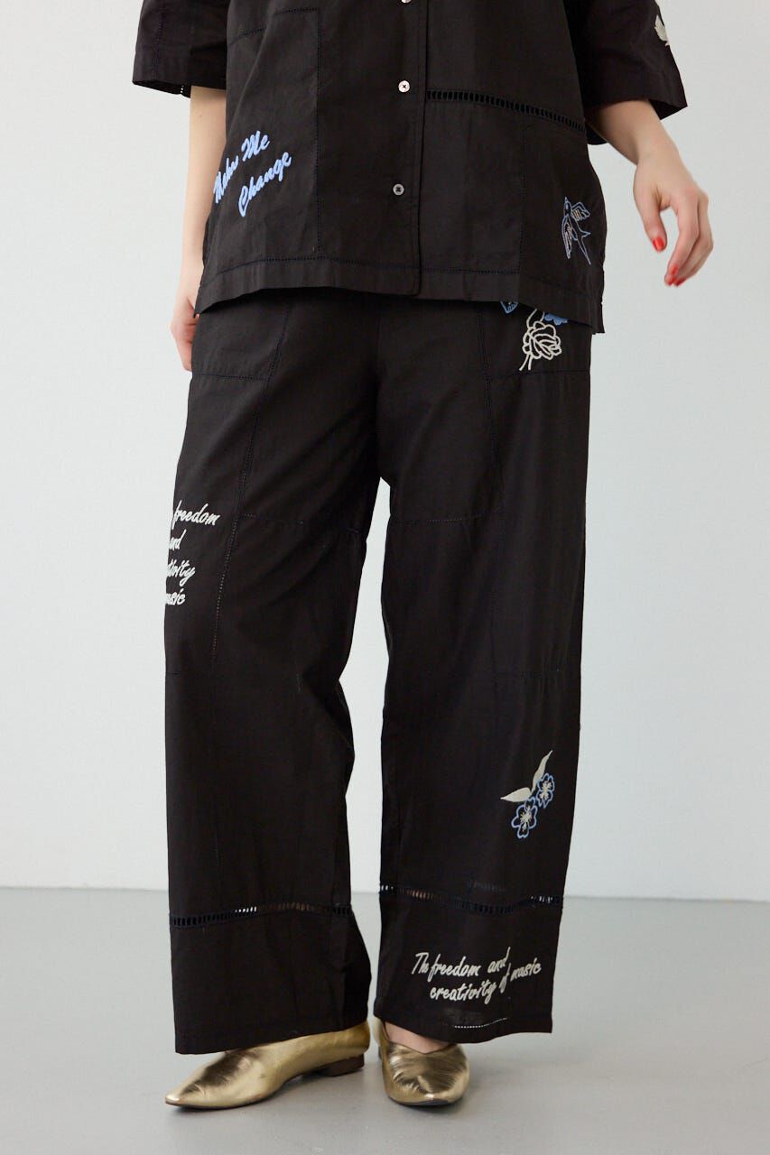 RODEO CROWNS「INDIA EMBROIDERYパンツ」|その他|BLK