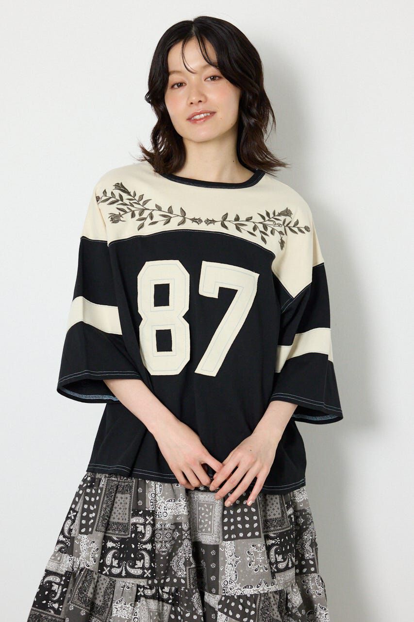 RODEO CROWNS「エンブロイダリーユニフォームTシャツ」|Tシャツ・カットソー|BLK