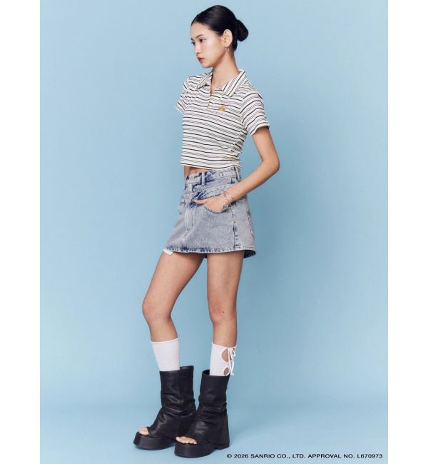 EMODA「【日焼けHello Kitty&times;EMODA】SKIPPER HALF SLEEVE TOP」|Tシャツ・カットソー|