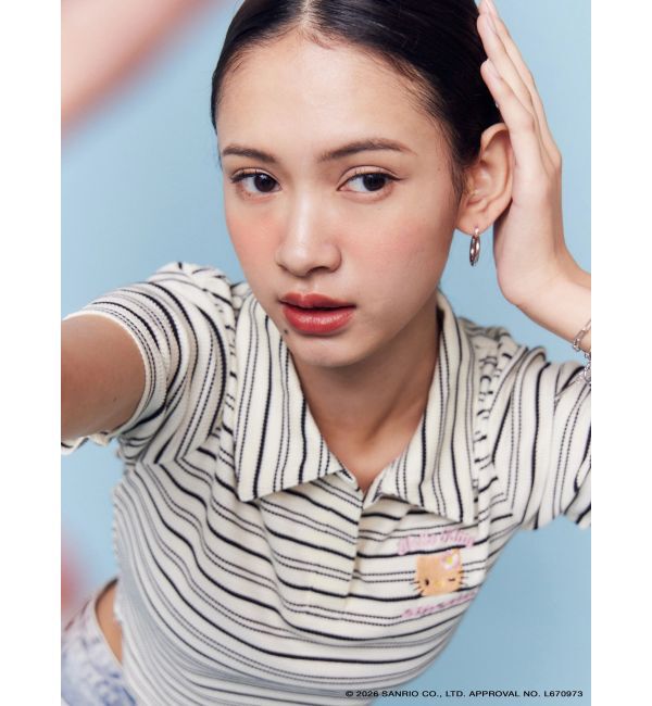 EMODA「【日焼けHello Kitty&times;EMODA】SKIPPER HALF SLEEVE TOP」|Tシャツ・カットソー|