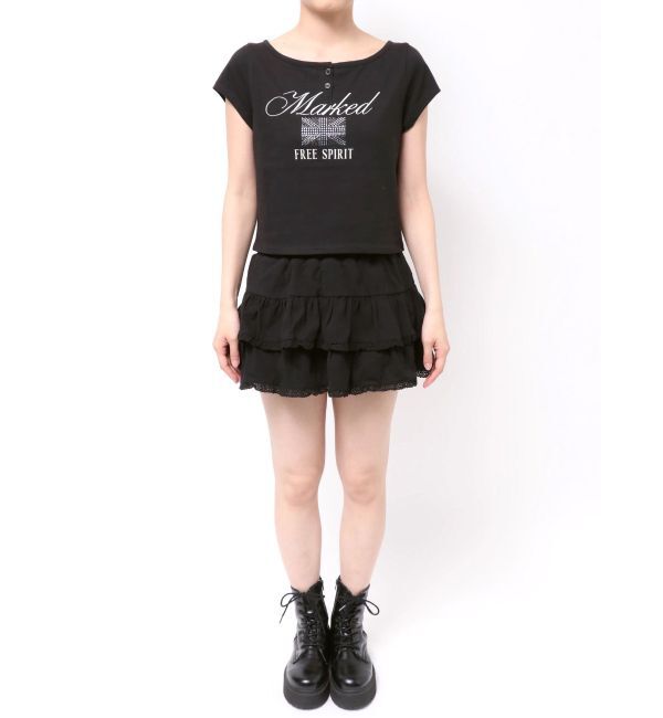 jouetie「ユニオンジャックラインストーンTシャツ」|Tシャツ・カットソー|
