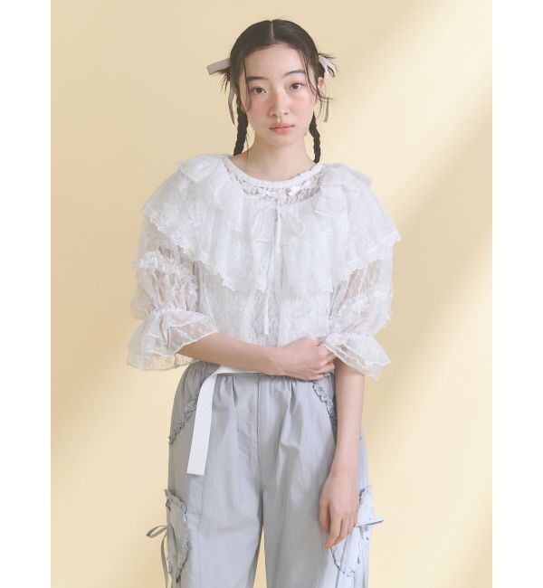 merry jenny「floral sheer bolero」|ボレロ|