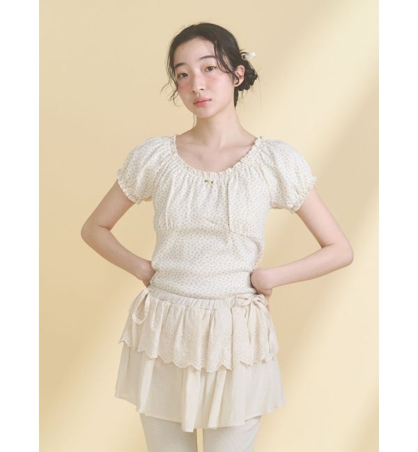 merry jenny「petit flower pure neck tee」|Tシャツ・カットソー|